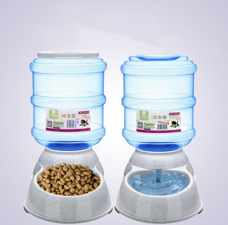 Automatic Pet Feeder & Water Fountain Combo - Eco-Friendly, Recycled Plastic
