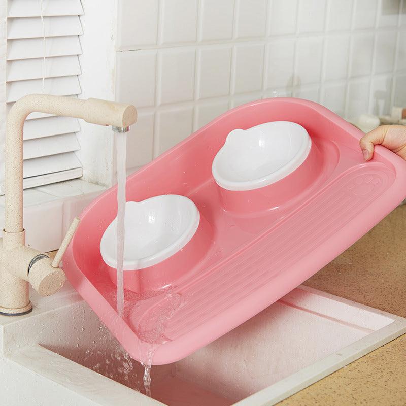 Eco-Friendly Dual-Purpose Pet Bowl - Non-Slip, Anti-Knock Design For