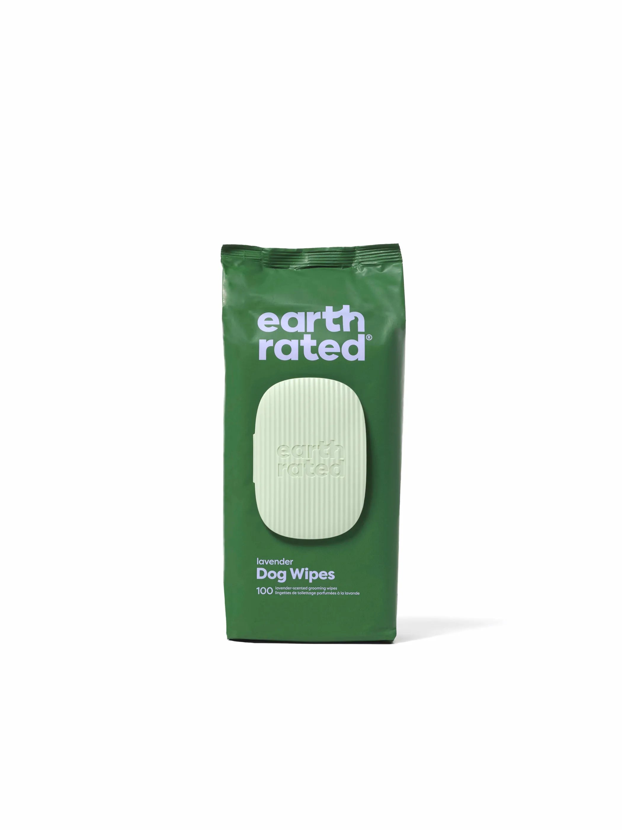 Earth Rated Eco-Friendly Lavender Dog Grooming Wipes — Plant-Based, Hypoallergenic | 100ct