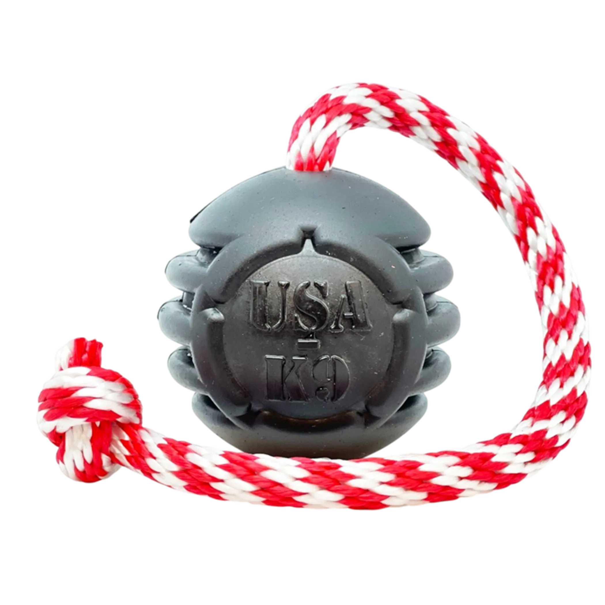 USA-K9 Magnum Black Stars and Stripes Ultra-Durable  Rubber Chew Toy