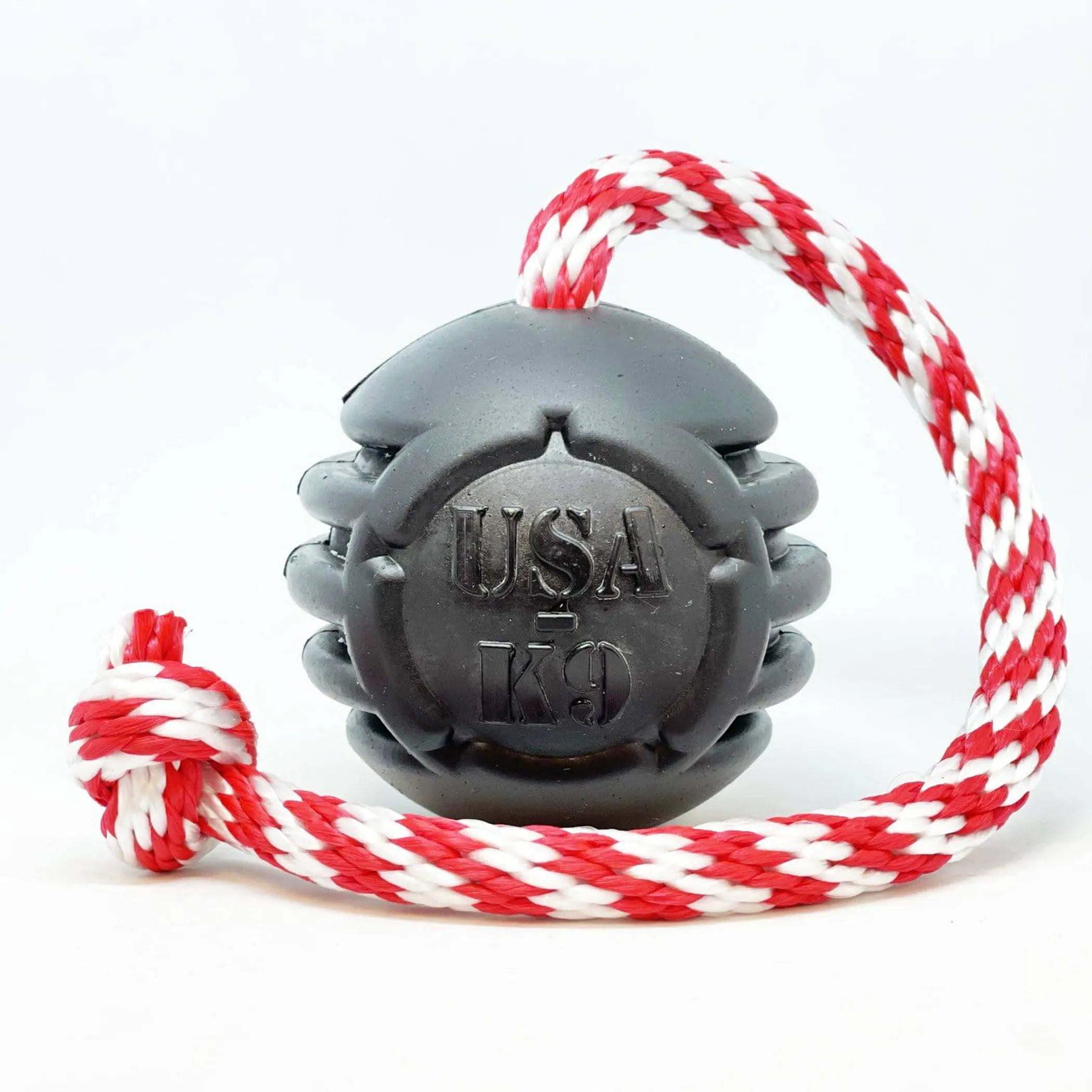 USA-K9 Magnum Black Stars and Stripes Ultra-Durable  Rubber Chew Toy