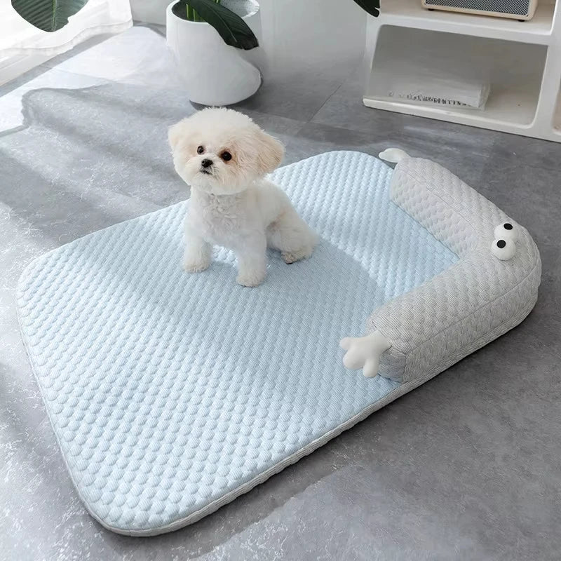 Cotton Dog Bed For All Seasons Removable And Washable Small Medium-sized Dog Sleeping Mat Thick Cushion For Autumn And Winter