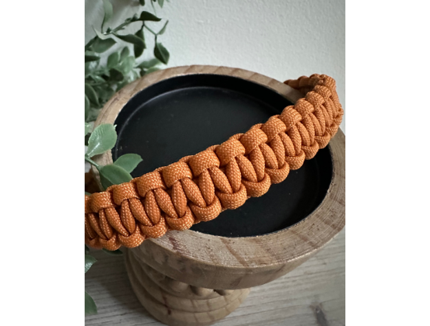 Pawsh Pup Co Cobra Braid in Mustard - Handmade Dog Collar