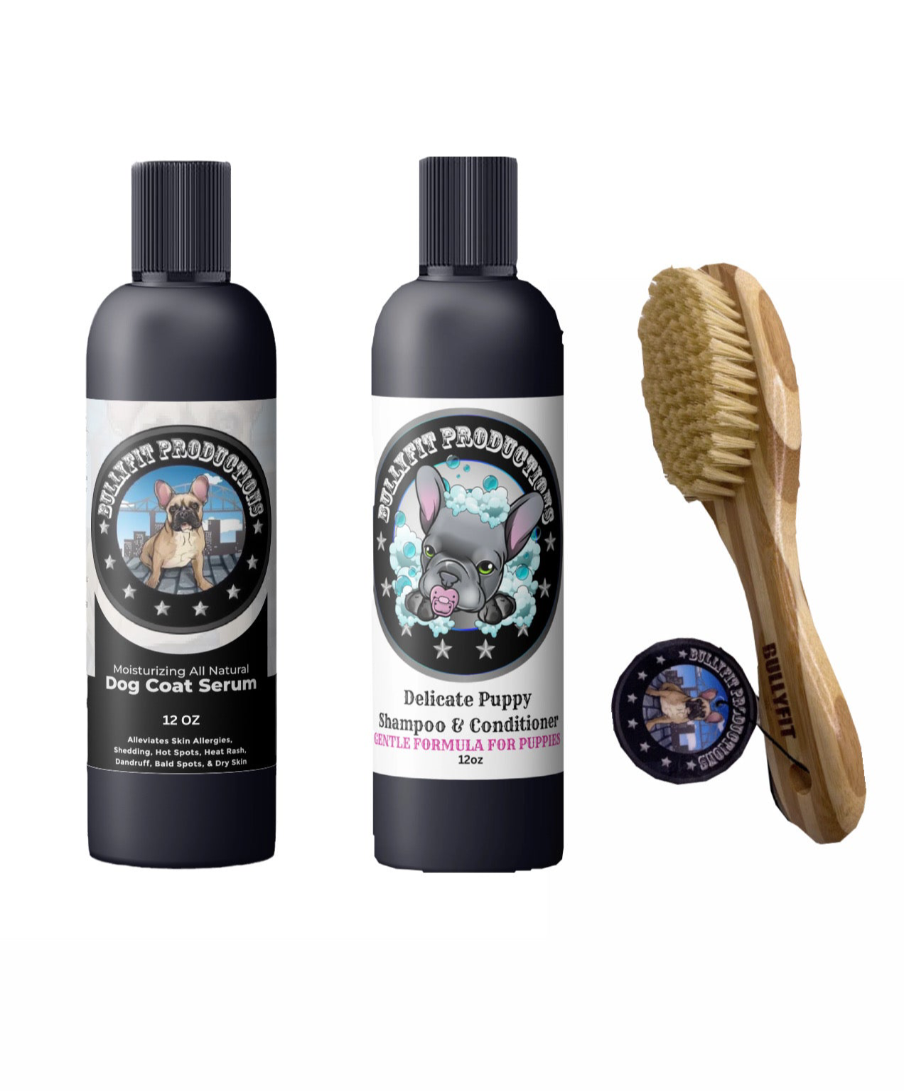 (PREORDER) BullyFIT Puppy Pack | Organic Dog Shampoo, Pet Grooming Kit, & Sensitive Skin Supplies | Cruelty Free| Vegan Friendly|Handcrafted| Holistic