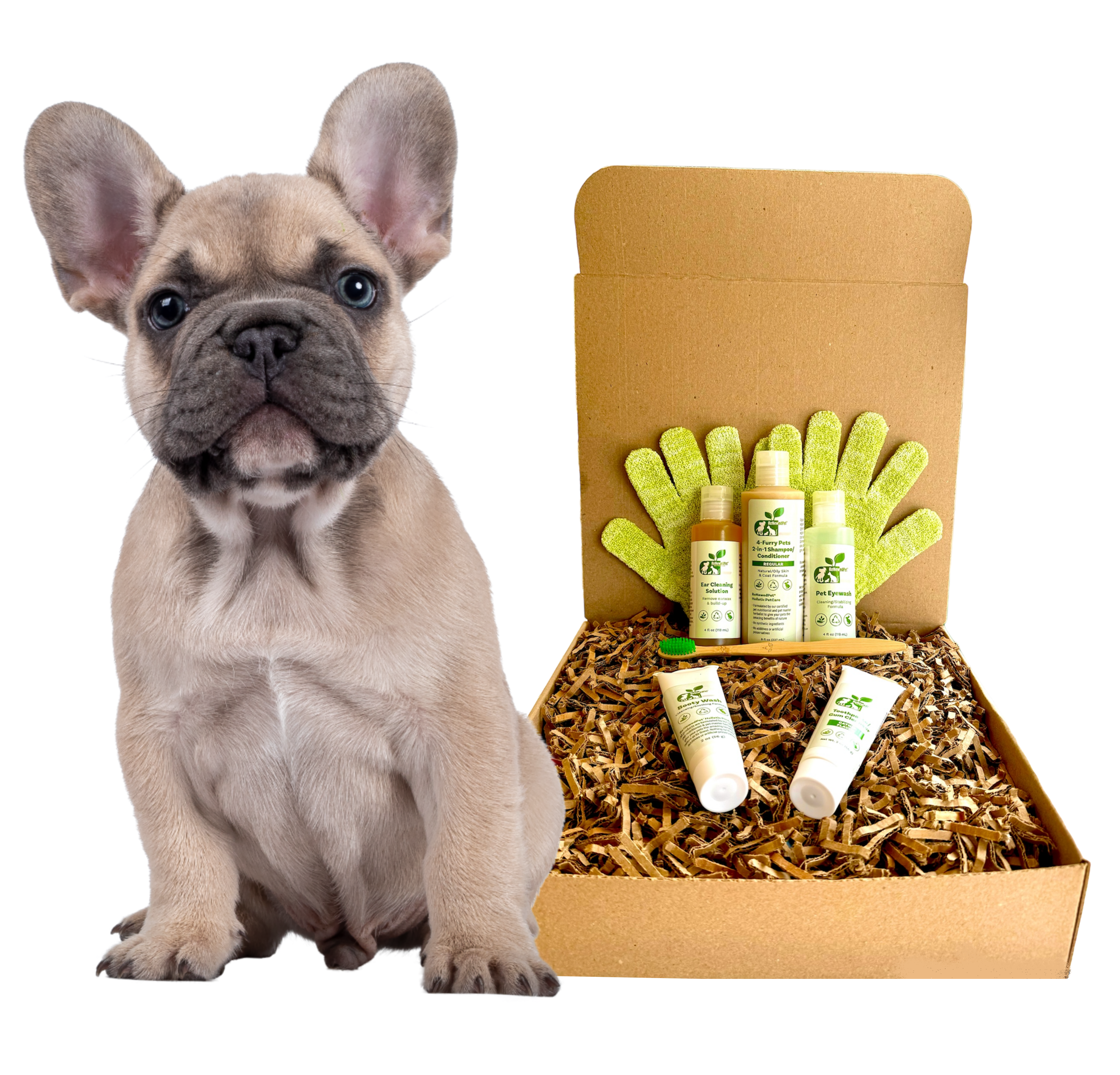 4-Furry Dogs Eco-Friendly Regular Dog Grooming Kit — Organic, Non-GMO, Vet Approved