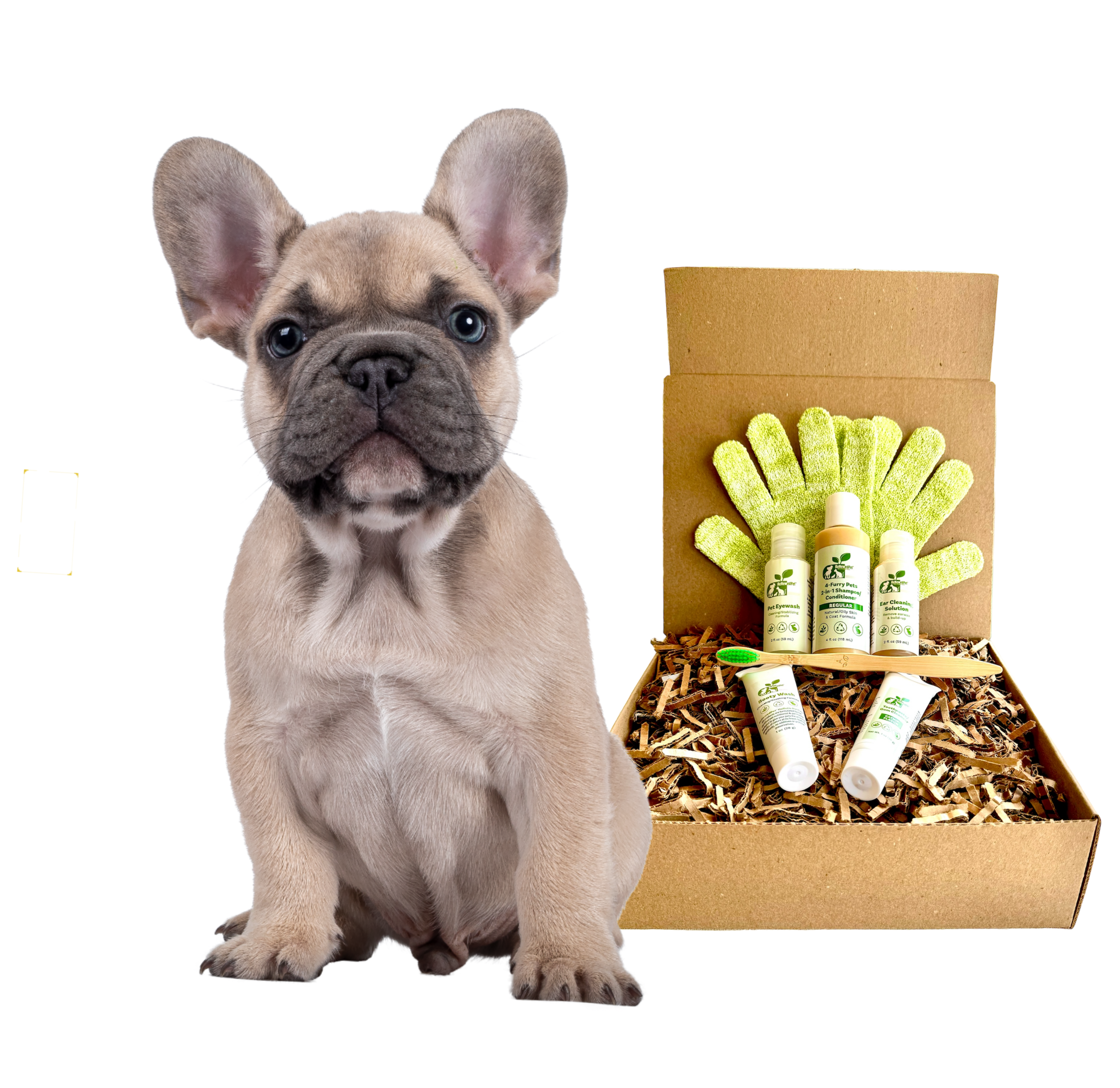 4-Furry Dogs Eco-Friendly Regular Dog Grooming Kit — Organic, Non-GMO, Vet Approved