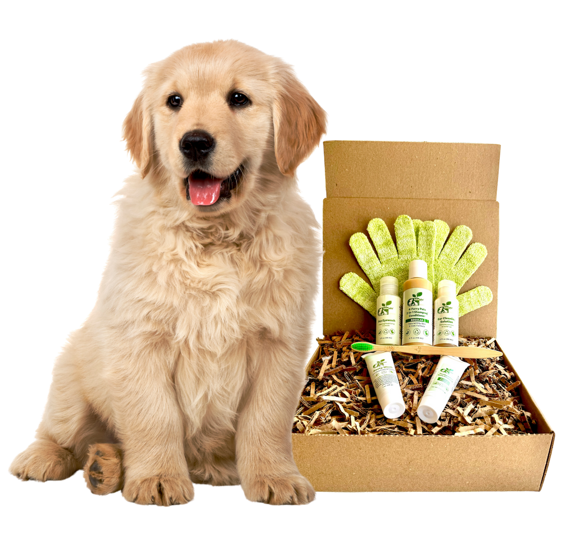4-Furry Dogs Eco-Friendly Restorative Dog Grooming Kit — Organic, Non-GMO, Vet Approved