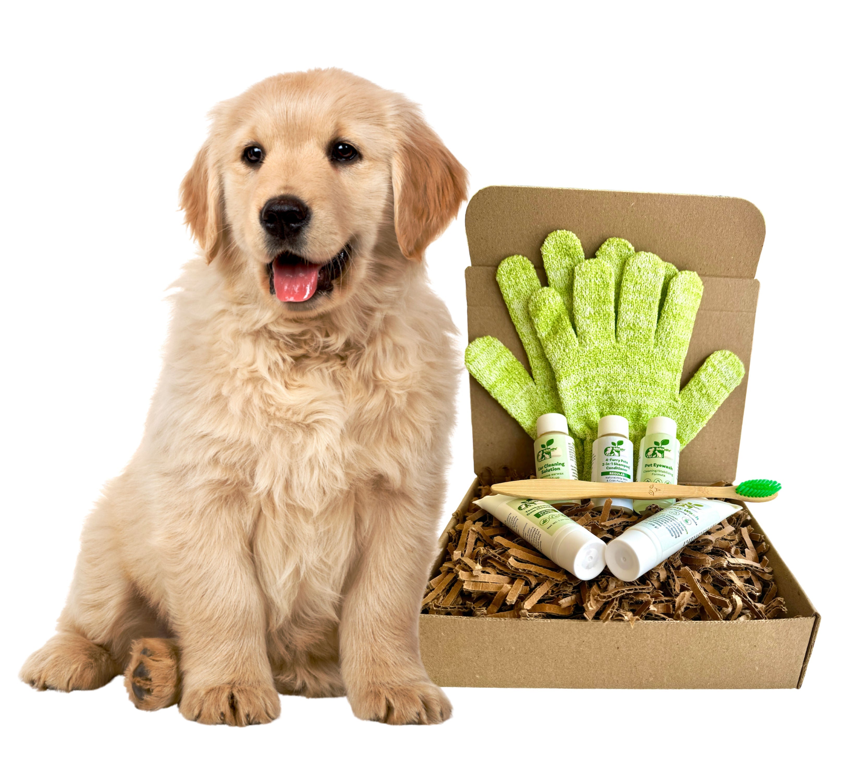 4-Furry Dogs Eco-Friendly Restorative Dog Grooming Kit — Organic, Non-GMO, Vet Approved