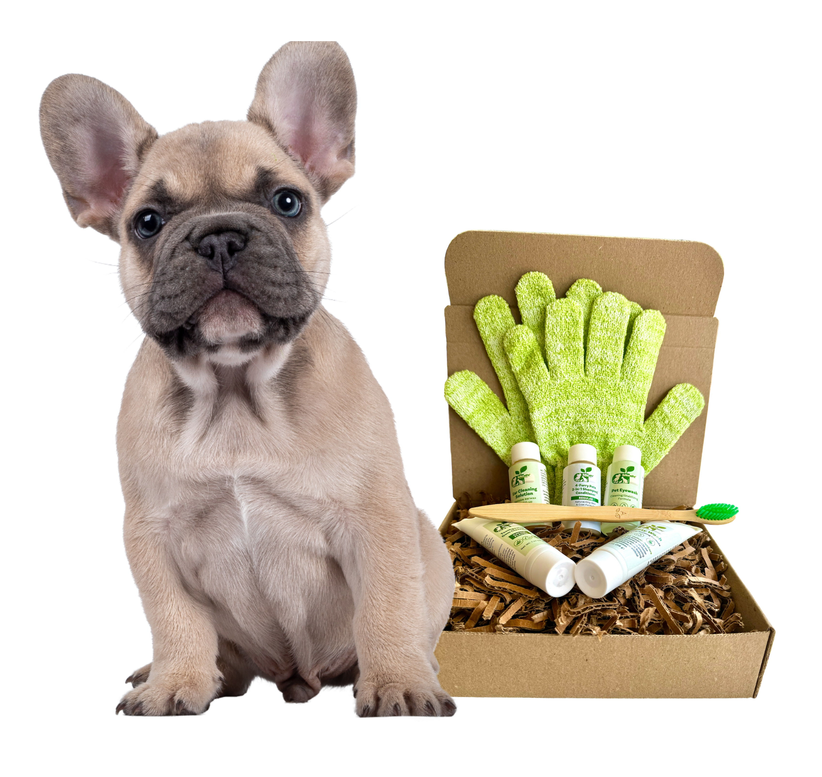 4-Furry Dogs Eco-Friendly Regular Dog Grooming Kit — Organic, Non-GMO, Vet Approved