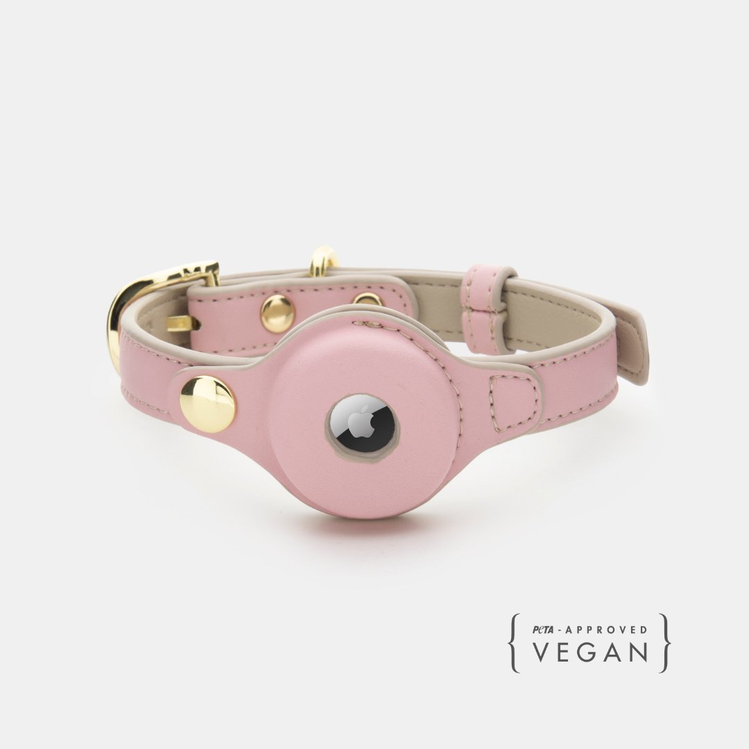 Nina Woof Collar - Air Tag Enabled - Vegan Leather - Cupertino