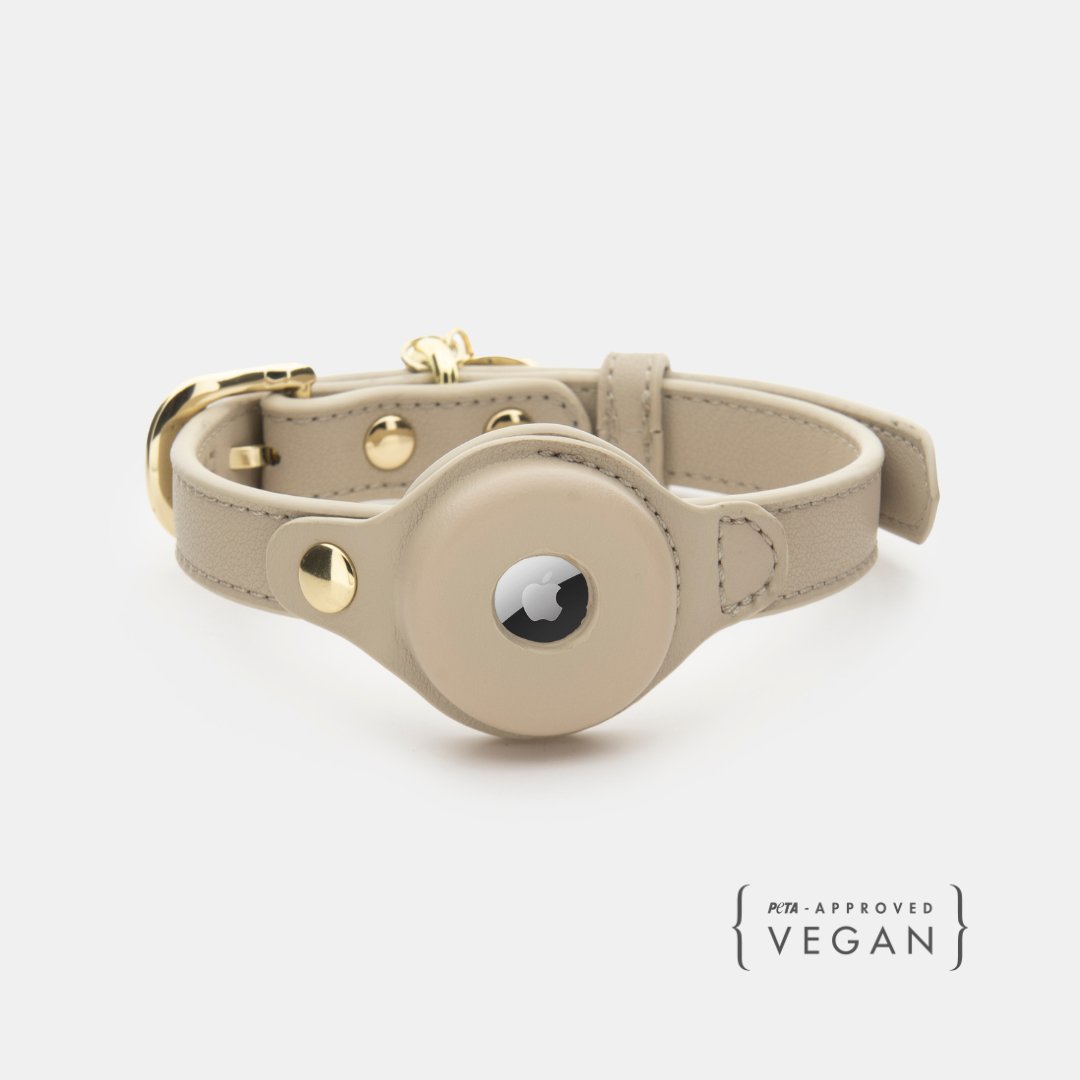 Nina Woof Collar - Air Tag Enabled - Vegan Leather - Cupertino