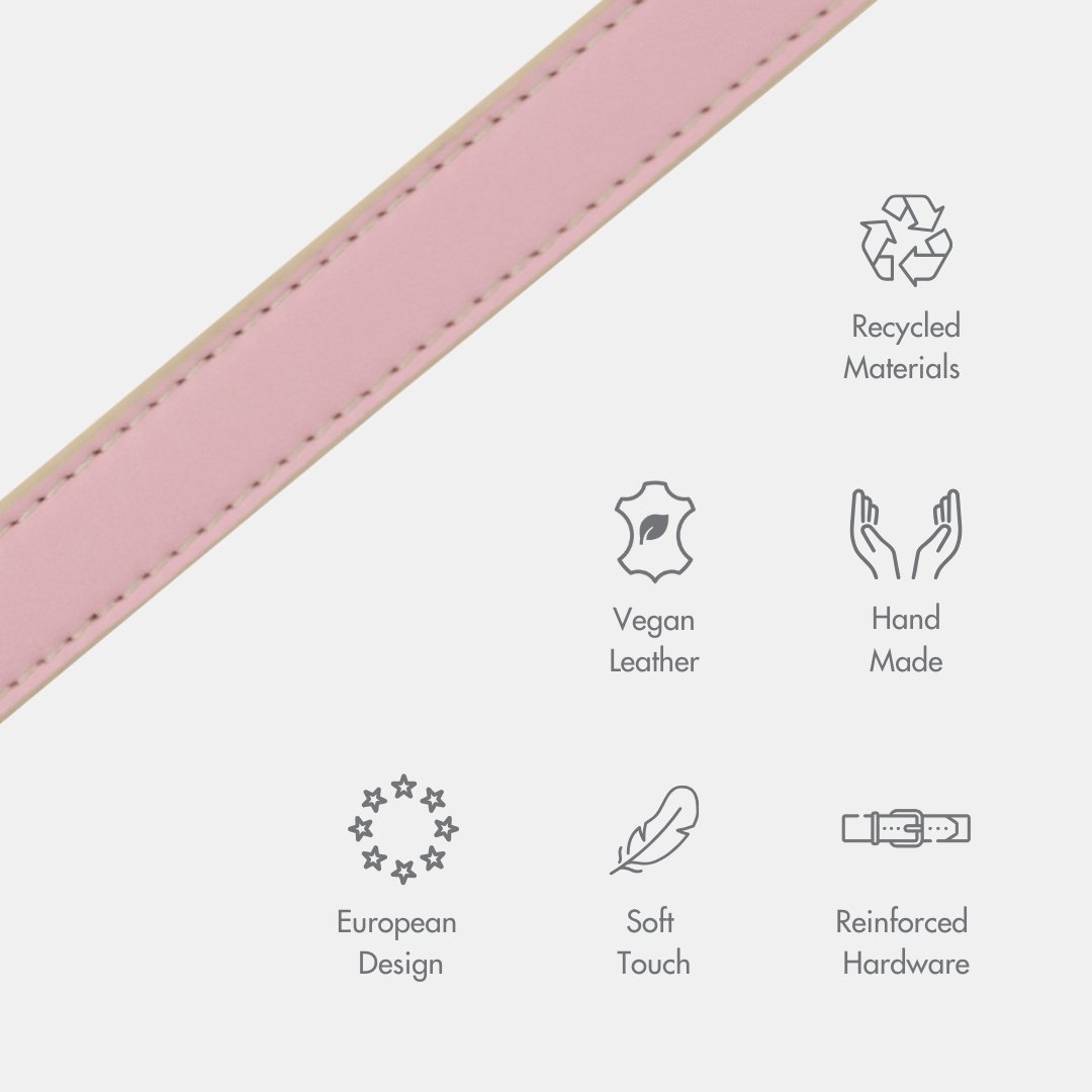 Nina Woof Collar - Air Tag Enabled - Vegan Leather - Cupertino