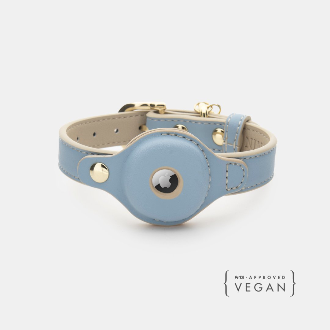 Nina Woof Collar - Air Tag Enabled - Vegan Leather - Cupertino
