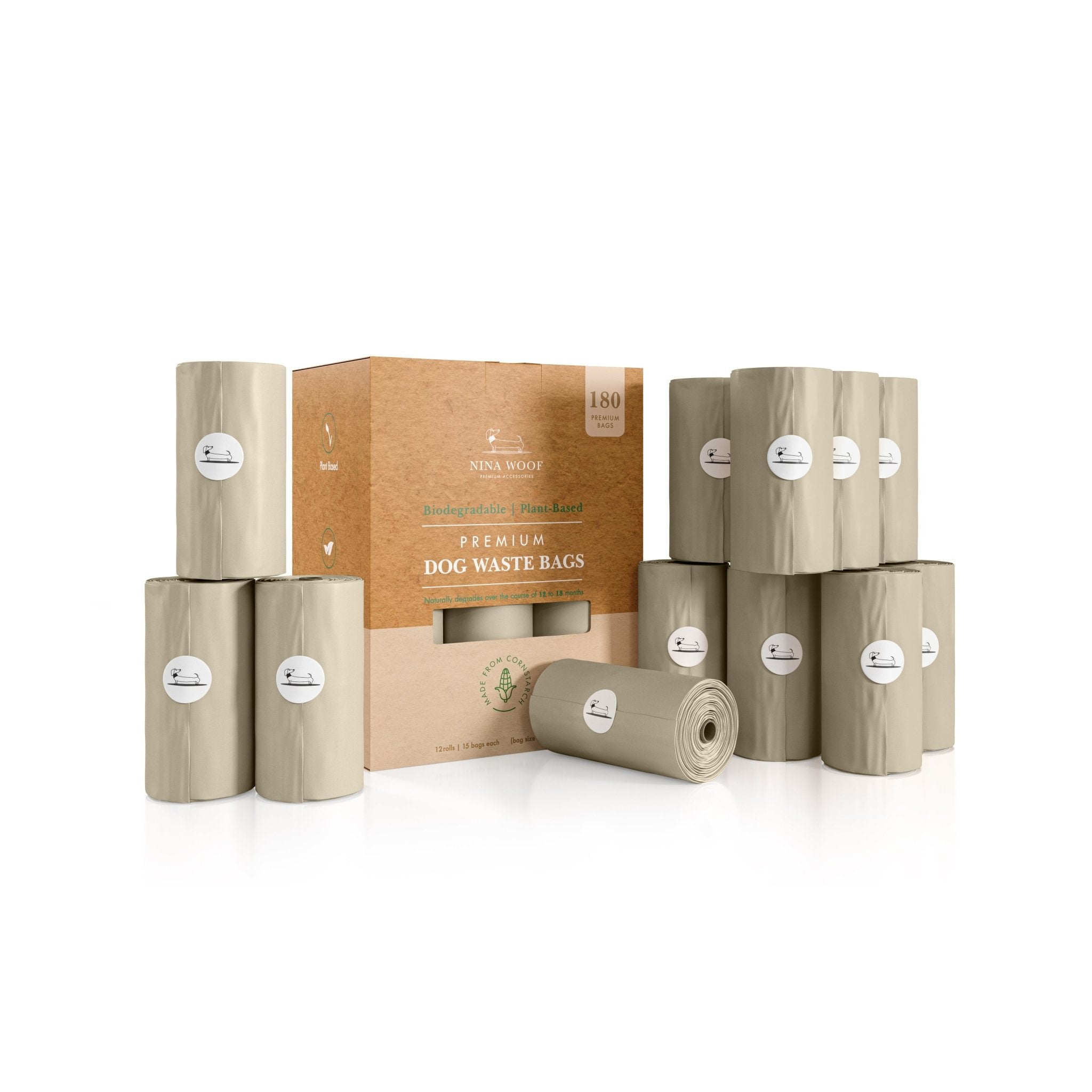 Nina Woof Waste Bags - Biodegradable and Compostable