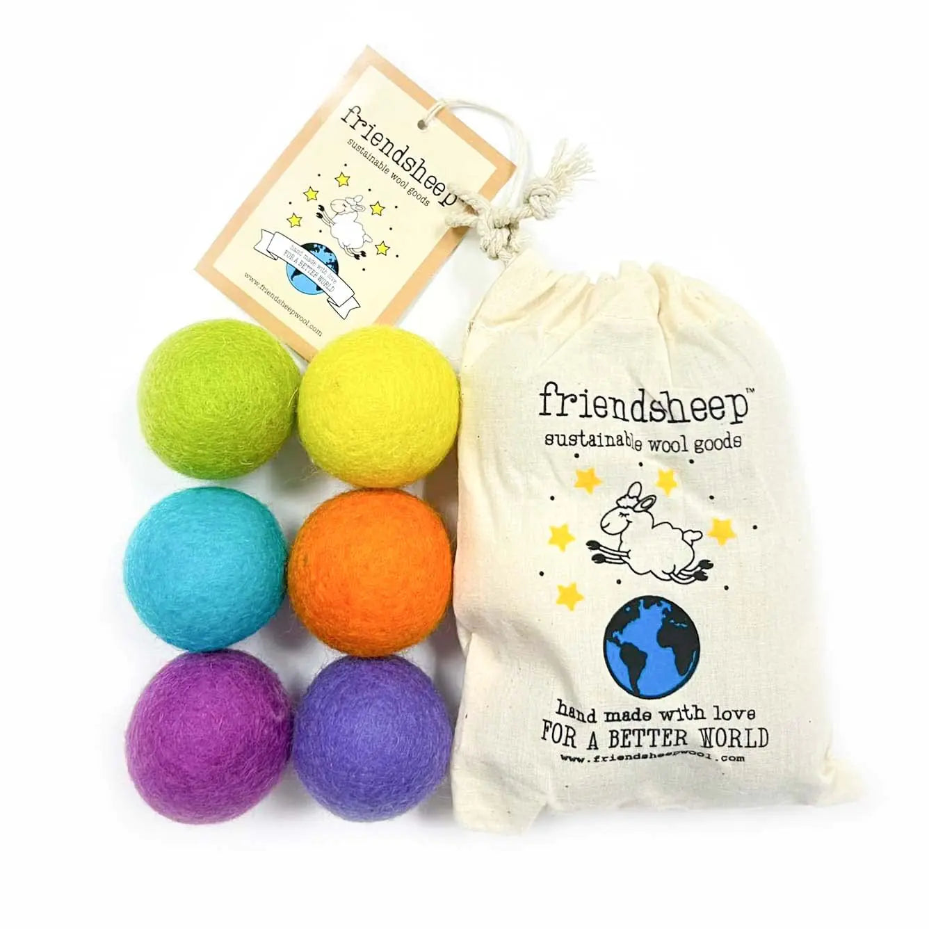 Friendsheep Eco Wool Pet Toy Ball , Fair Trade Handmade in Nepal- 100% Wool