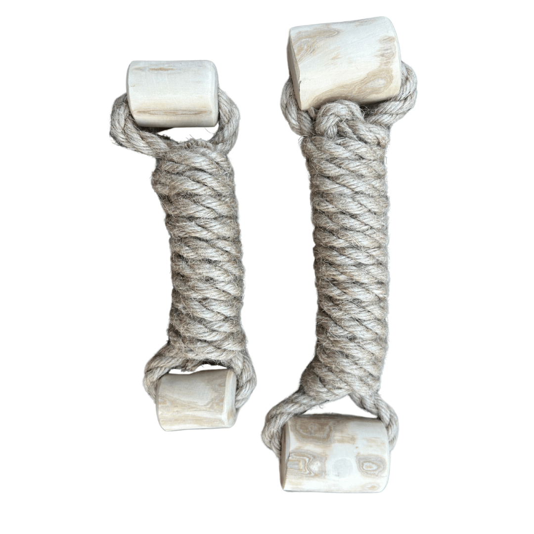 romng hemp rope + coffee wood toy