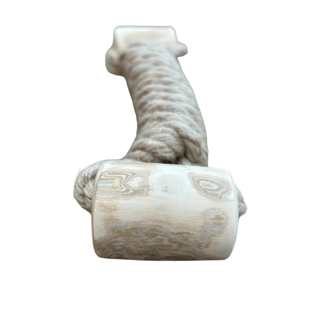 romng hemp rope + coffee wood toy