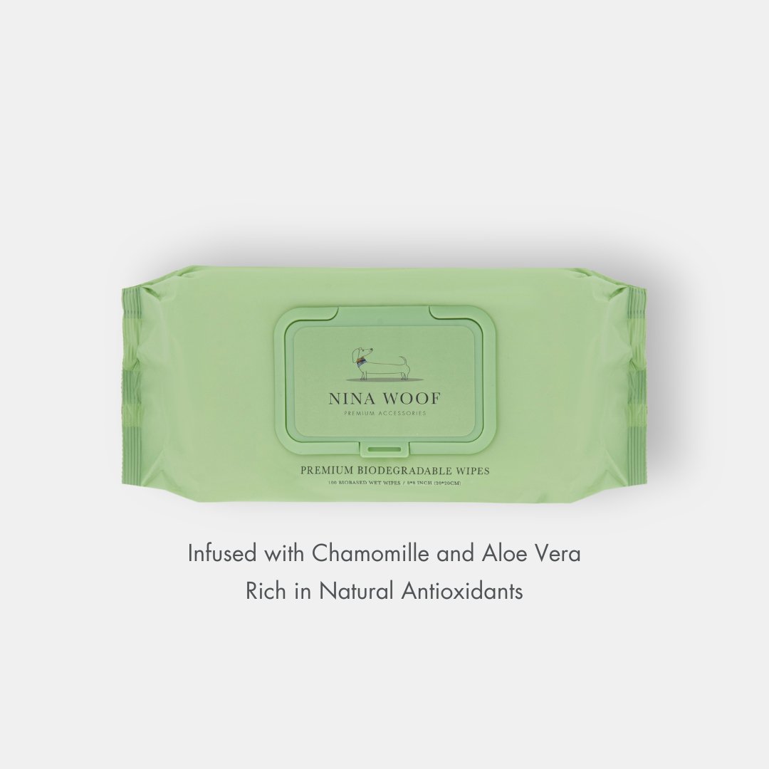 Nina Woof Premium Wipes - Biodegradable and Plant-Based