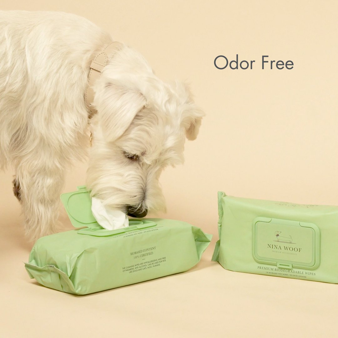 Nina Woof Premium Wipes - Biodegradable and Plant-Based