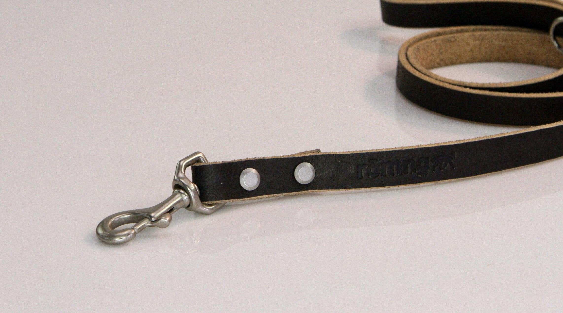 romng handmade Veg- leather dog leash