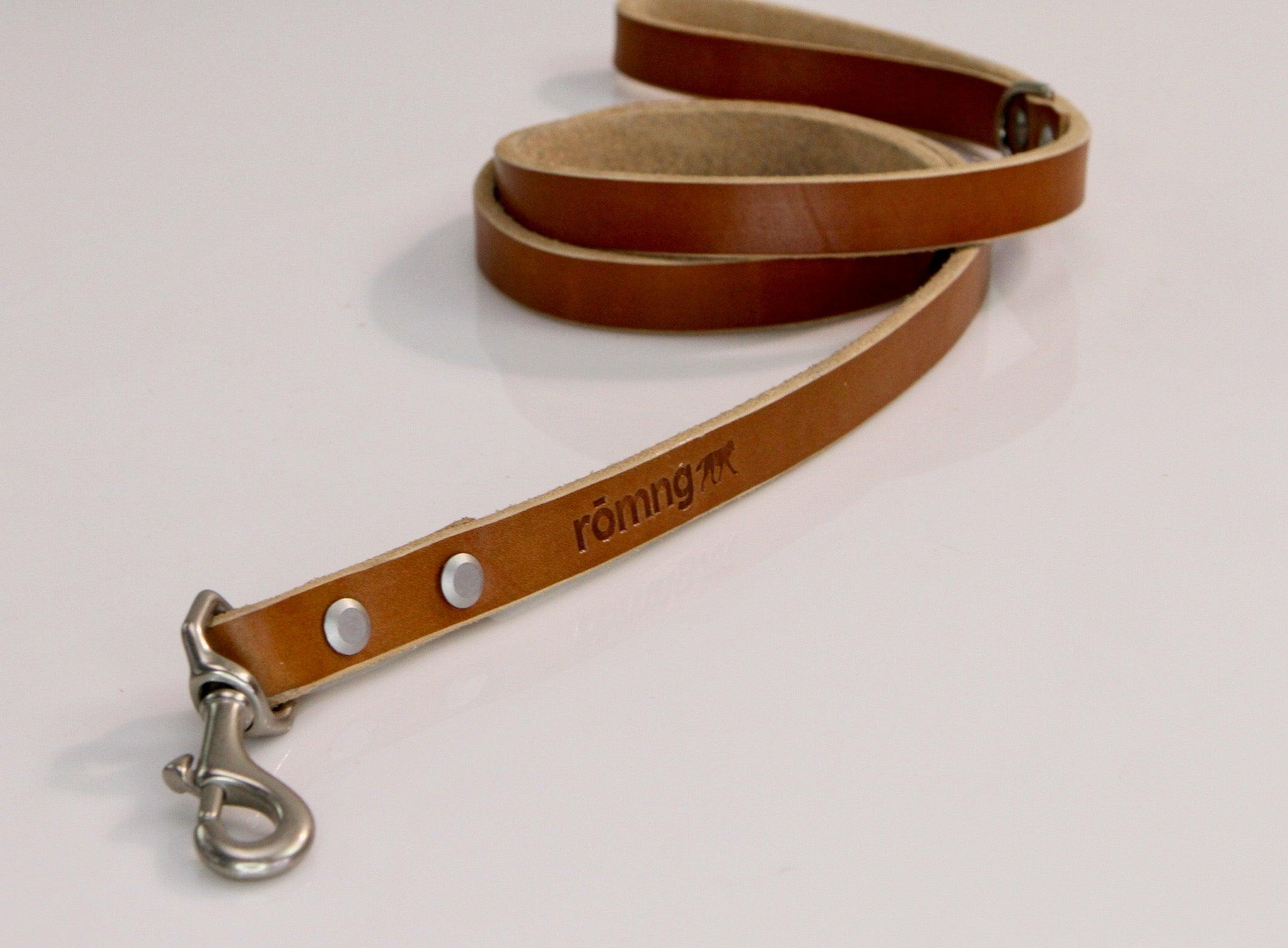 romng handmade Veg- leather dog leash