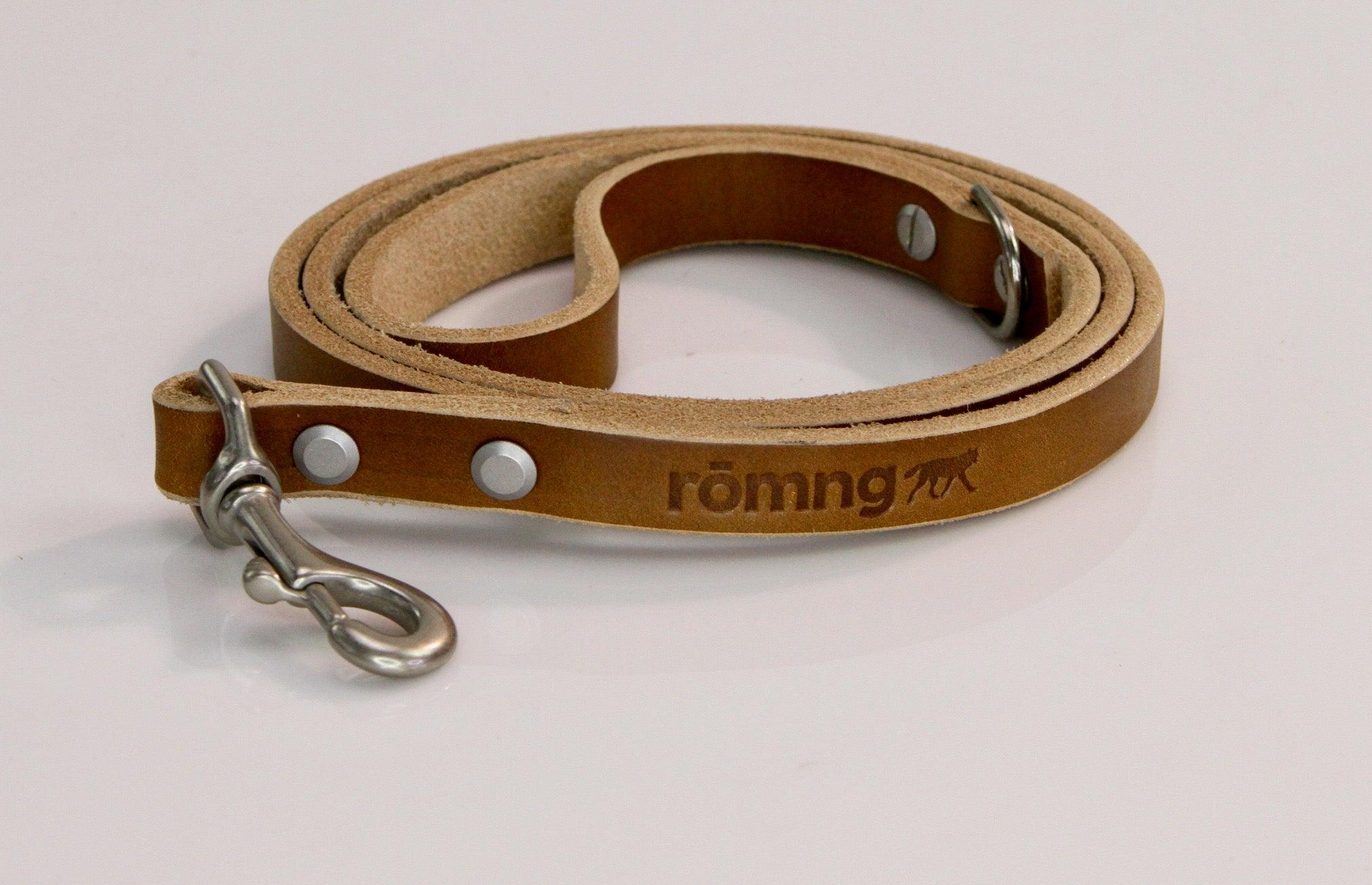 romng handmade Veg- leather dog leash