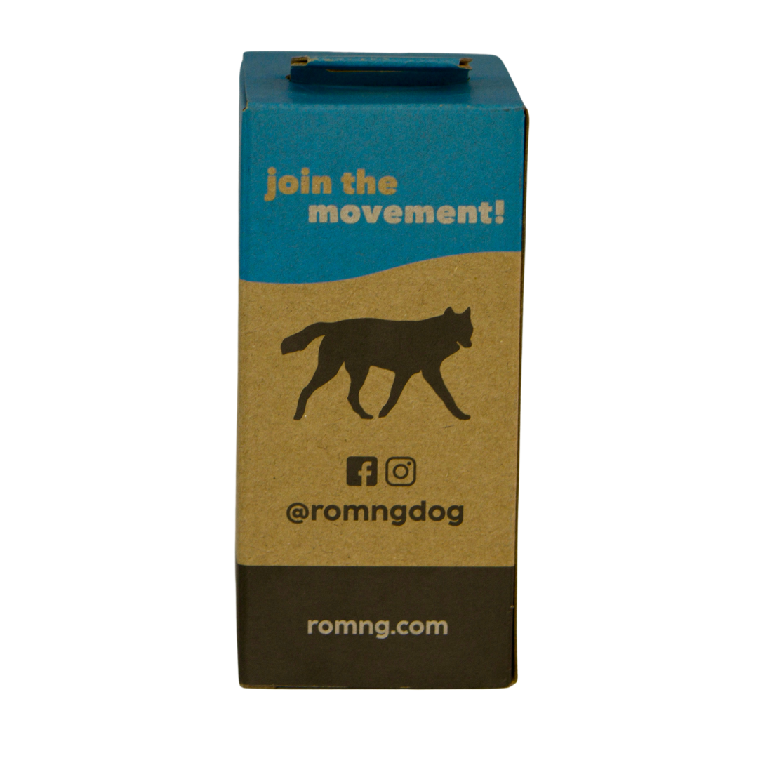 romng bio-based dog poop bags + bamboo dispenser