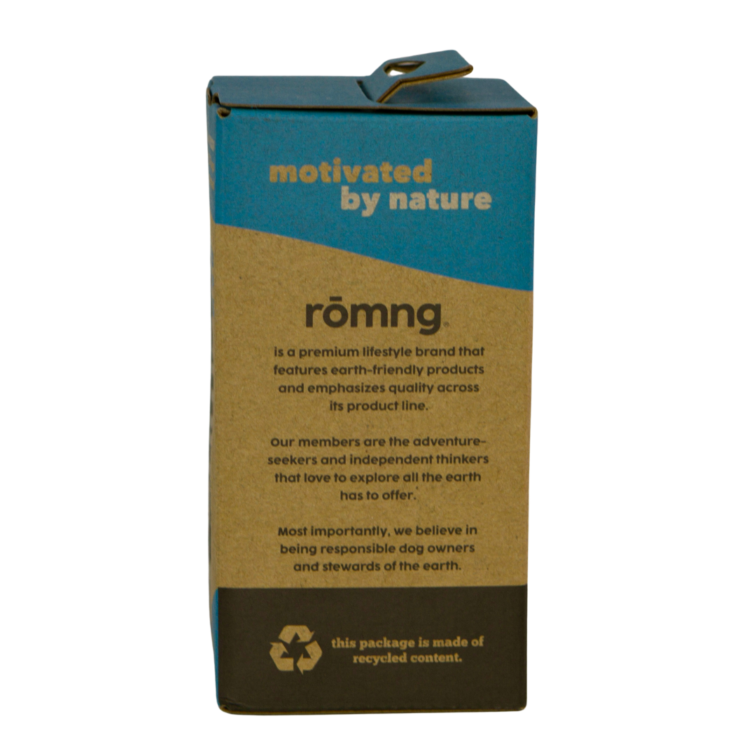 romng bio-based dog poop bags + bamboo dispenser
