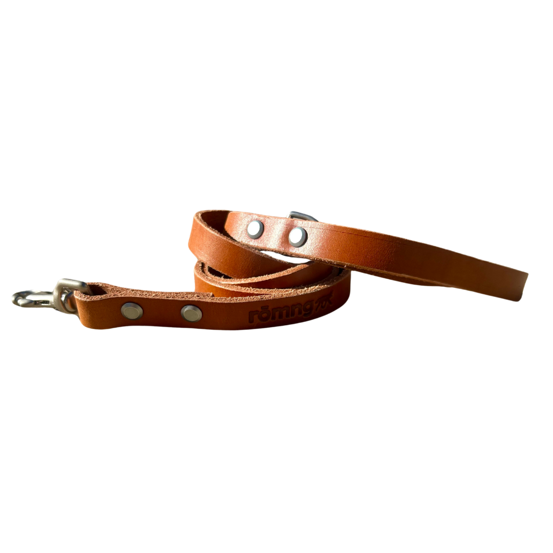 romng handmade Veg- leather dog leash