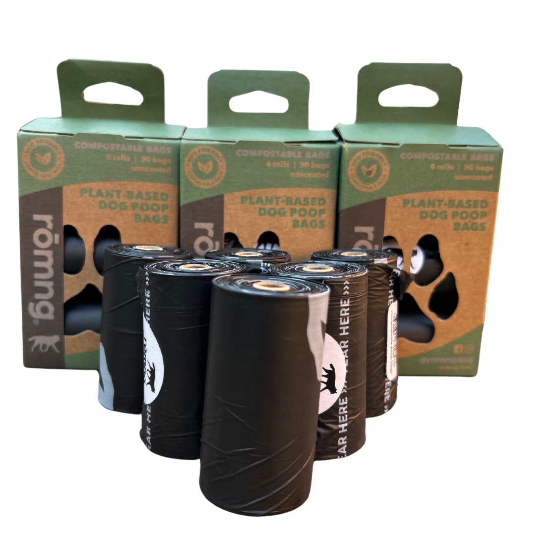 romng compostable plant-based dog poop bags