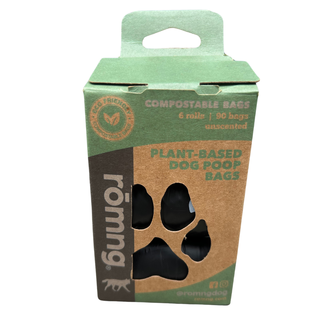 romng compostable plant-based dog poop bags