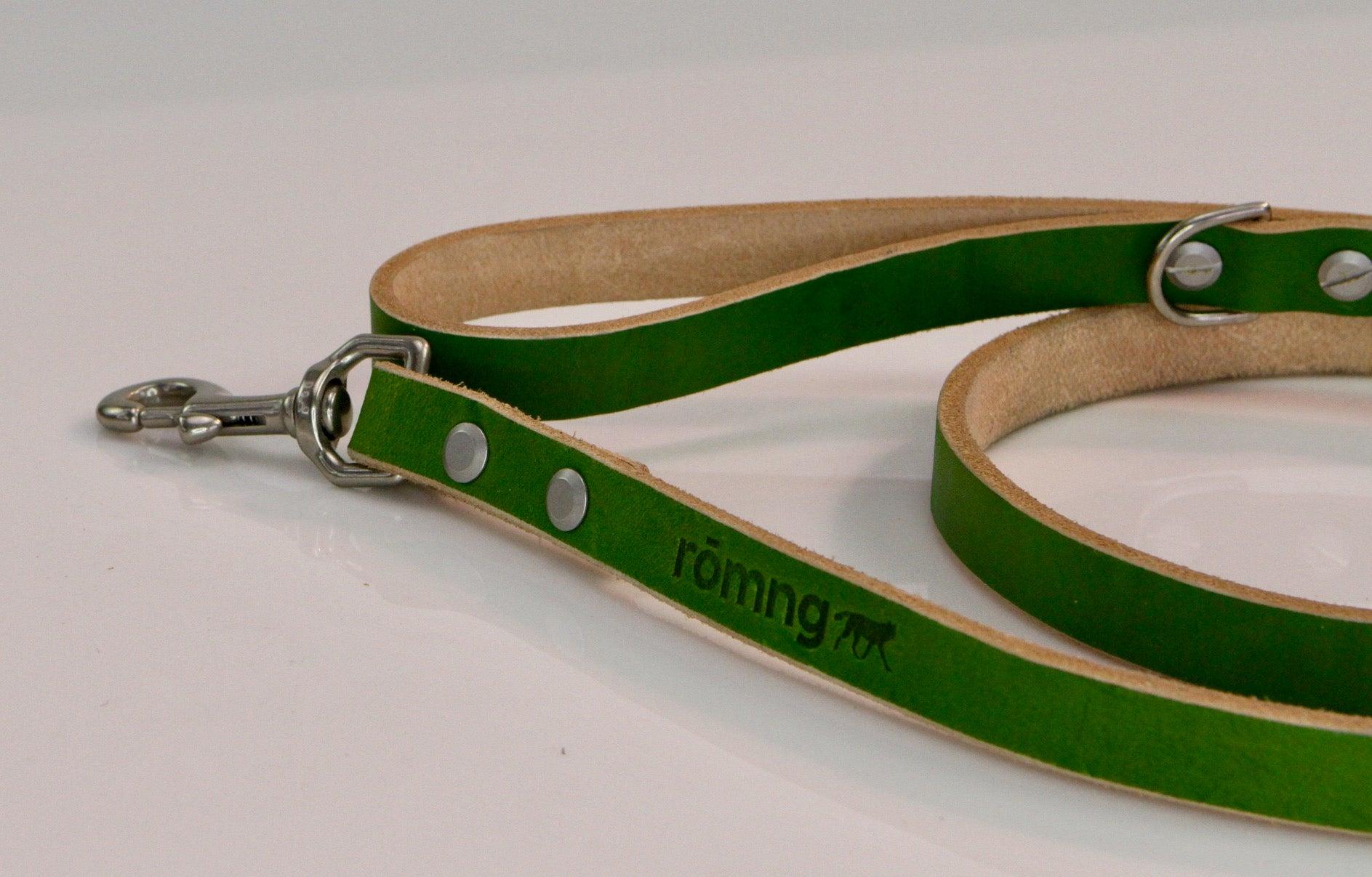 romng handmade Veg- leather dog leash