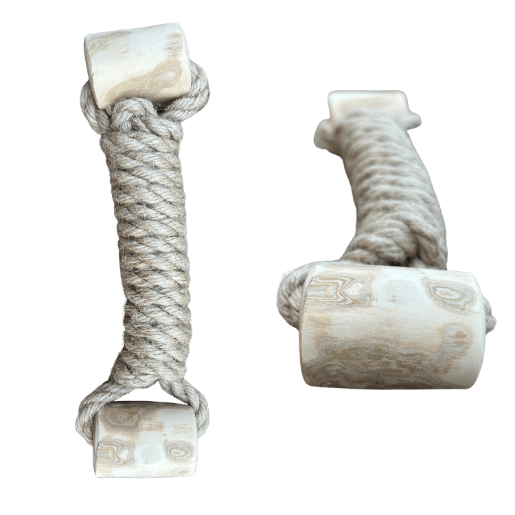 romng hemp rope + coffee wood toy