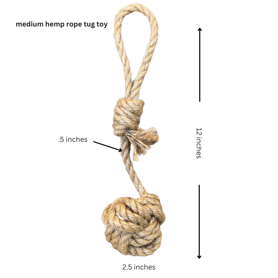 romng hemp rope dog tug toy