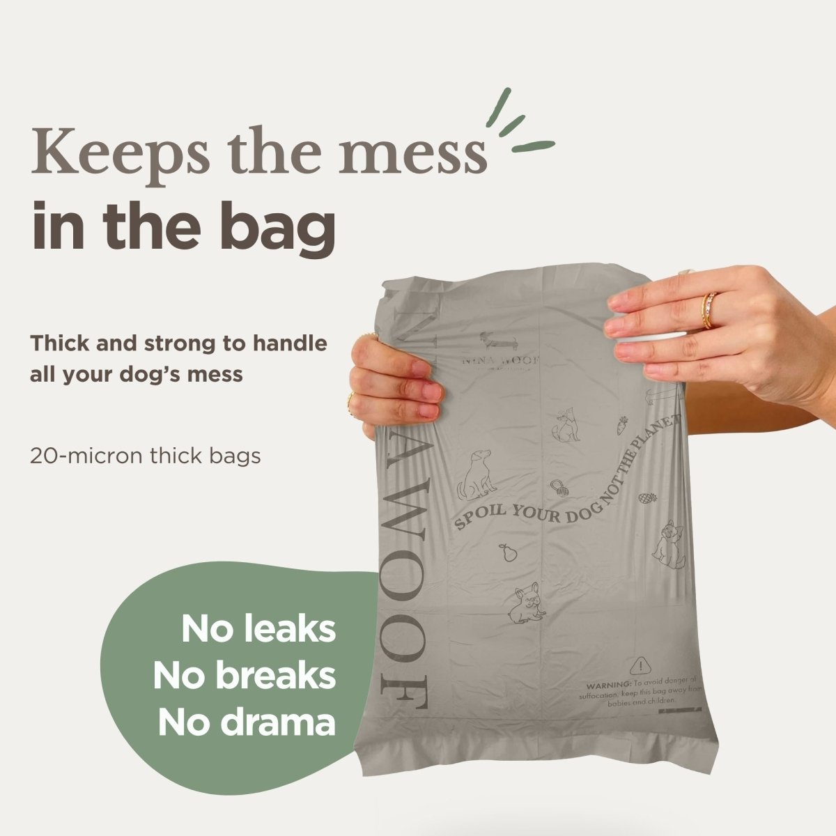 Nina Woof Waste Bags - Biodegradable and Compostable