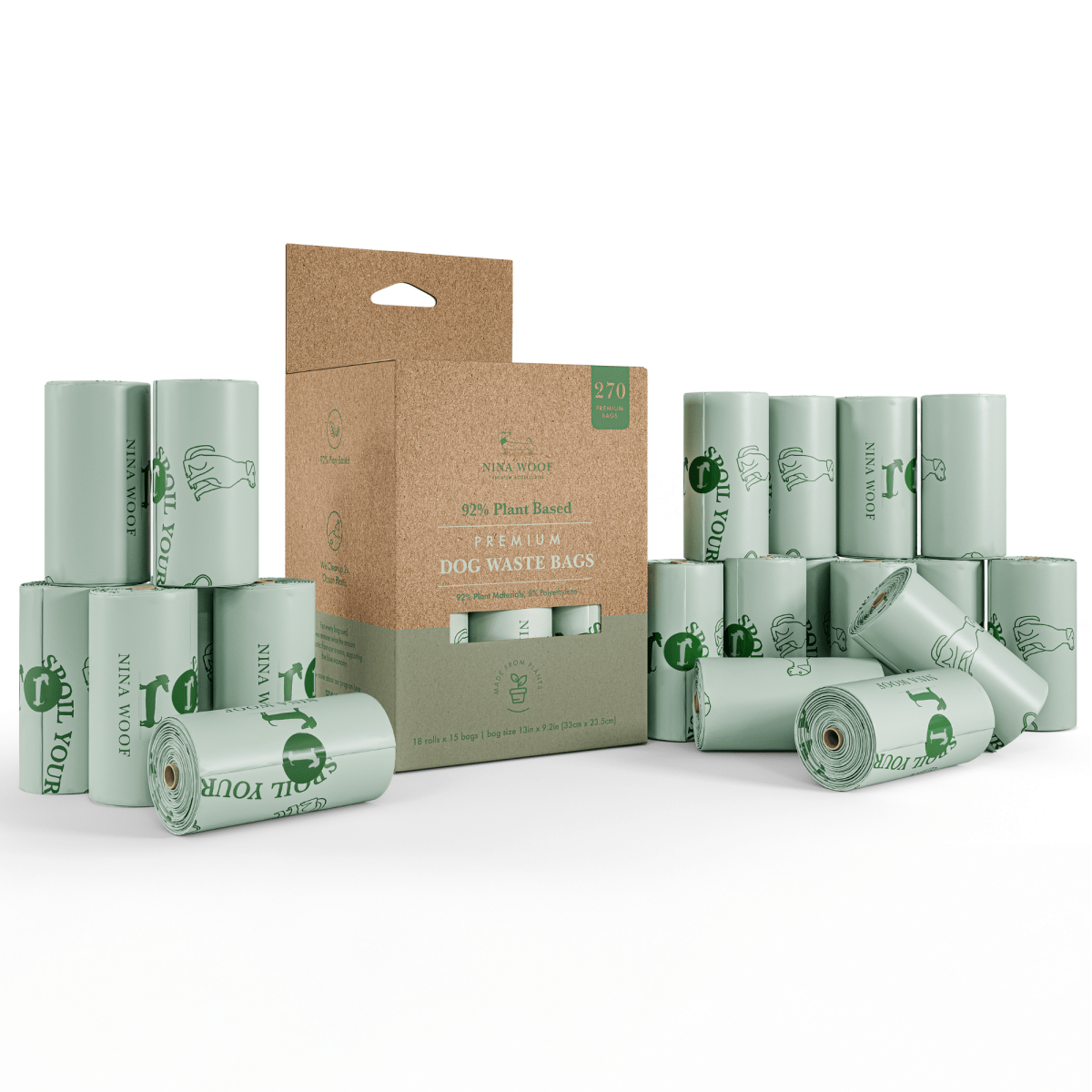 Nina Woof Waste Bags - Plant Based