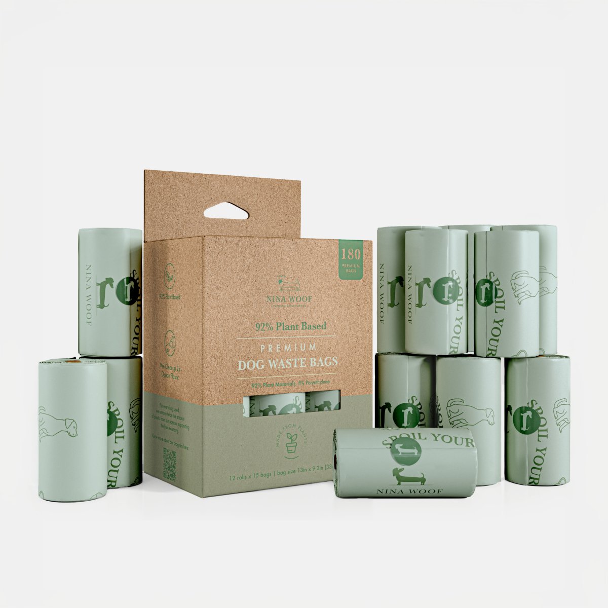 Nina Woof Waste Bags - Plant Based